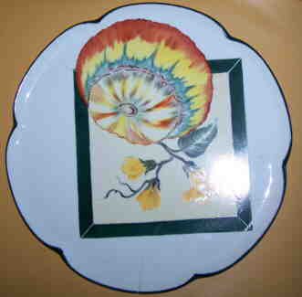 Decoluc-peintre-porcelaine-peinture sur porcelaine-plat � tarte