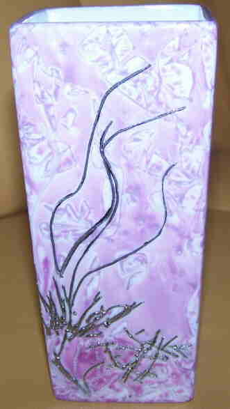Decoluc-peintre sur porcelaine-peinture porcelaine-vase � fleurs